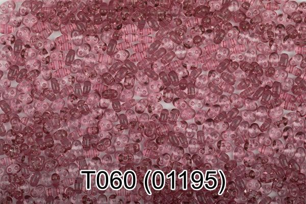 Бисер Gamma Twin 2.5х5 мм, 50 г, T060 грязно-розовый, 01195, 321-96001