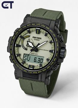 CASIO PRW-61LD-3DR PRO TREK мужские наручные часы — аналогово-цифровая PRO TREK с Triple Sensor, Tough Solar и Multi Band 6