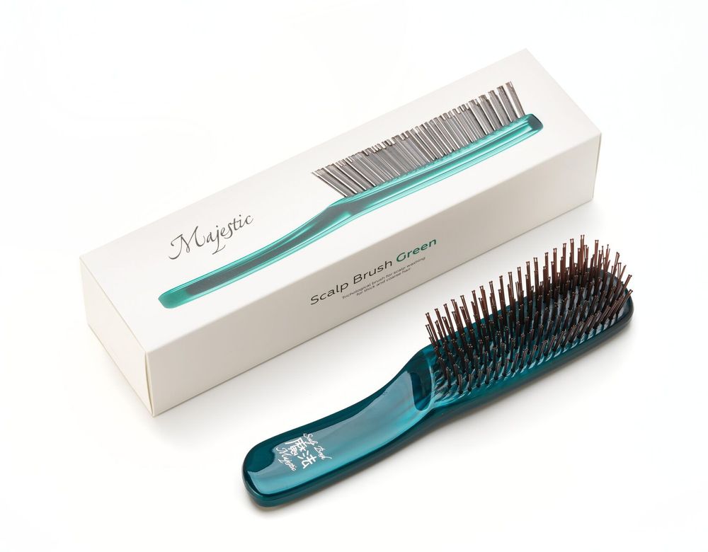 Расческа Majestic Scalp Brush изумруд