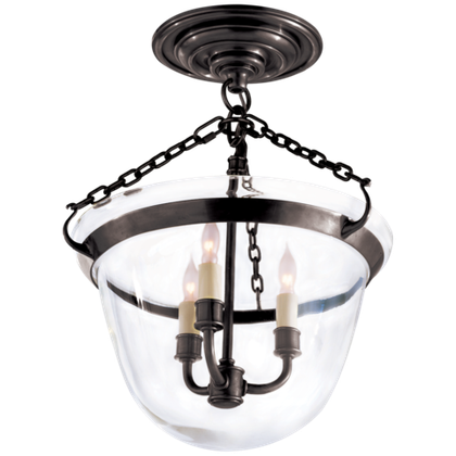 Потолочный светильник Visual Comfort Country Semi-Flush Bell Jar Lantern