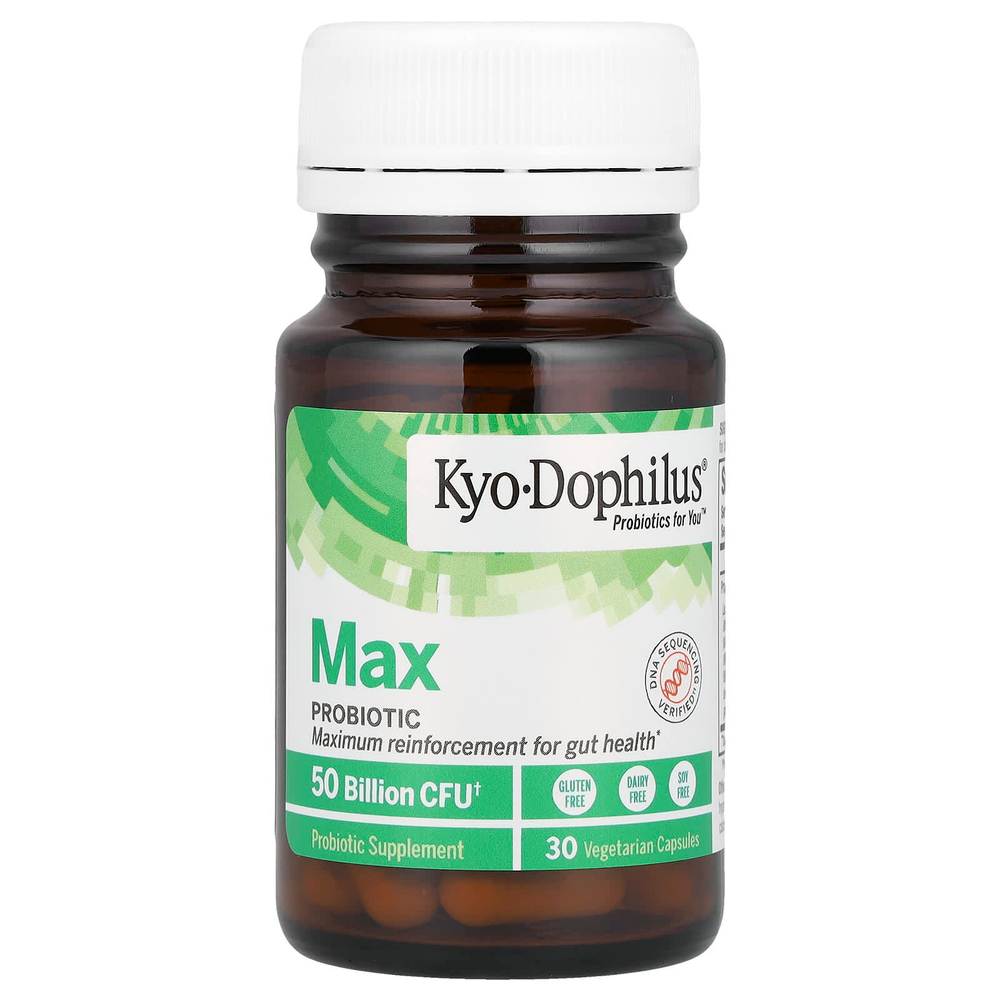 Kyolic, Kyo-Dophilus, пробиотик максимального действия, 50 млрд КОЕ, 30 вегетарианских капсул