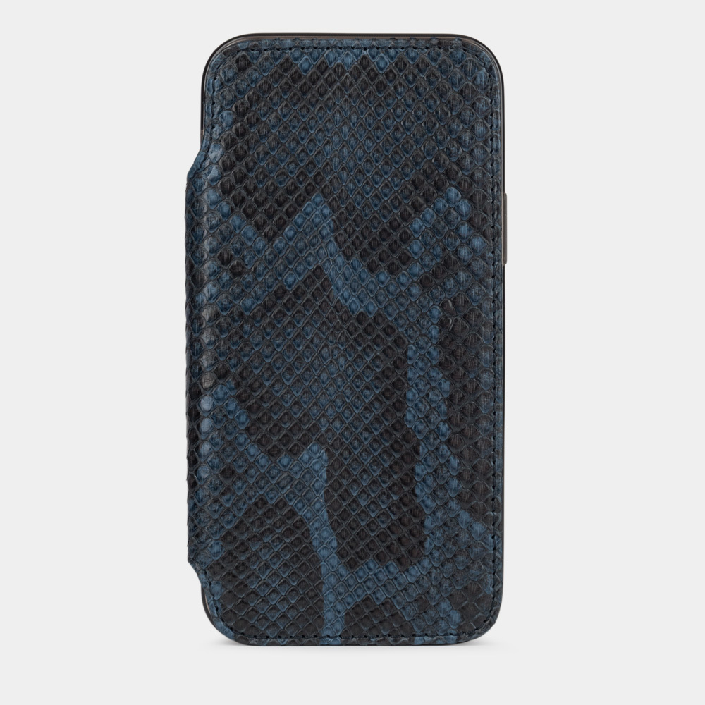 Чехол кожаный Benoit для iPhone 12/12Pro синего цвета