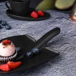 Блюдо "Лопата" 24*13 см h4 см для подачи закусок черное Black Raw Stellar P.L. Proff Cuisine [1]