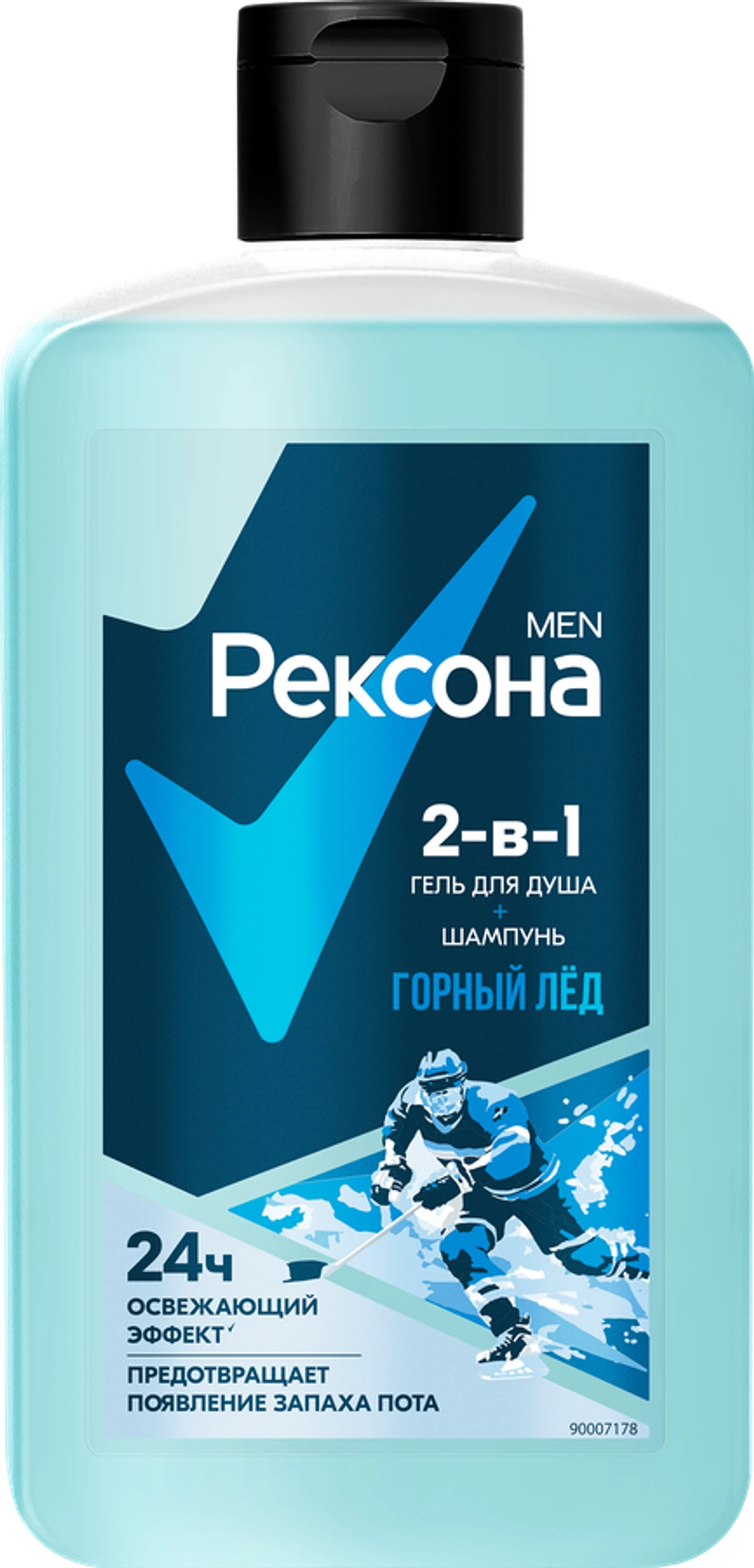 Rexona men шампунь-гель для душа 2в1 горный лед 490мл