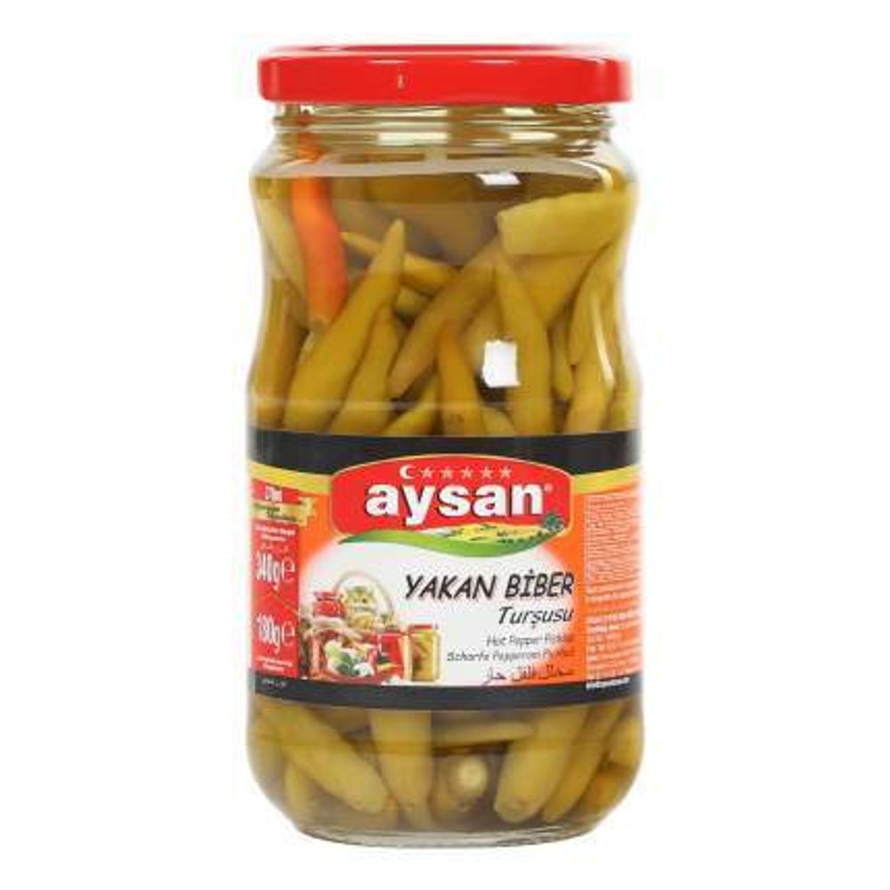 Перец молодой острый маринованный ТМ Aysan 340 гр стб