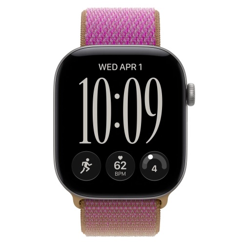Умные часы Apple Watch Series 12 GPS, 46mm, Space Gray Aluminum Case with Magenta Sport Loop