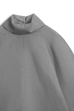 Massimo Dutti Объёмная блуза из смеси шерсти и шёлка - Limited Edition, серый