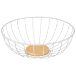 Фруктовница agness металлическая white, 25см