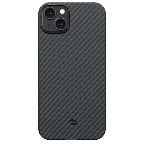 Чехол из арамидного волокна с поддержкой MagSafe PITAKA MagEZ Case 4 600D для iPhone 15 Plus, Black / Grey Twill (Cаржевое переплетение)