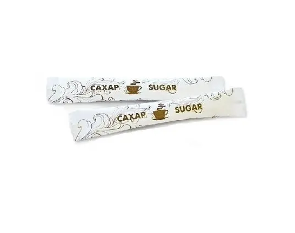 Сахар порционный стик 5г стандартный дизайн (короб 10кг)