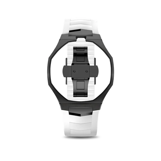 Корпус для часов POP-Swatch x AP - Белый и Чёрный - Комплект из 2 ремешков