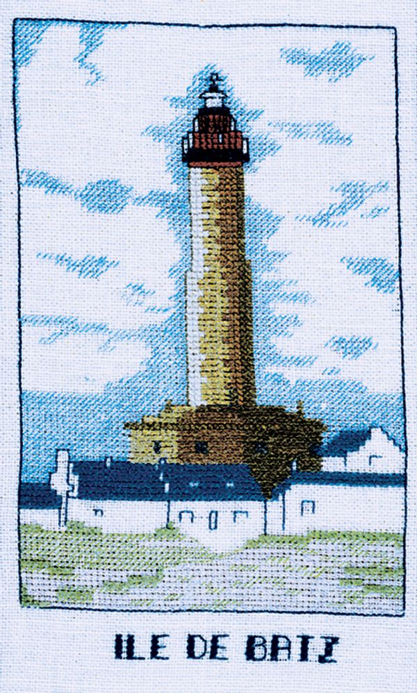 Набор для вышивания нитками Le Bonheur des Dames, Phare Ile De Batz” (Маяк Иль До Бац), 10,5х17,5 см