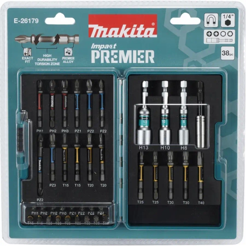 Набор бит Impact Premier 38 штук Makita E-26179