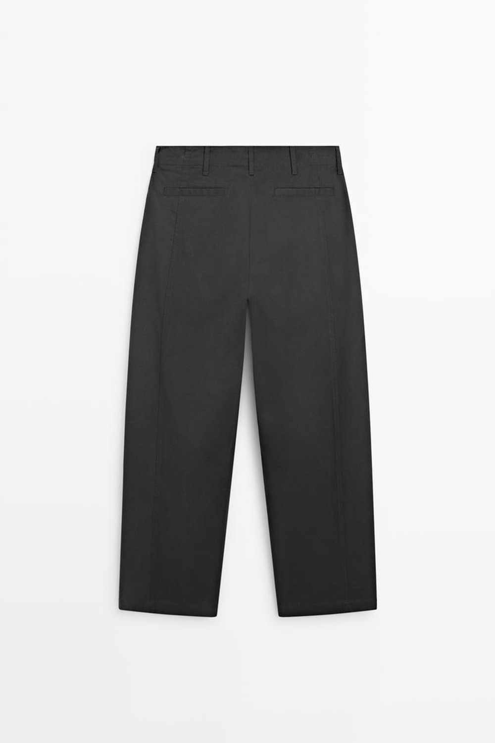 Massimo Dutti Брюки-бананы с защипами, серый