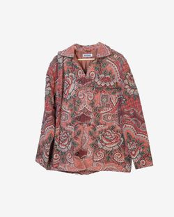 Куртка с Крупными Розами/Big Red Roses Jacket бордовая