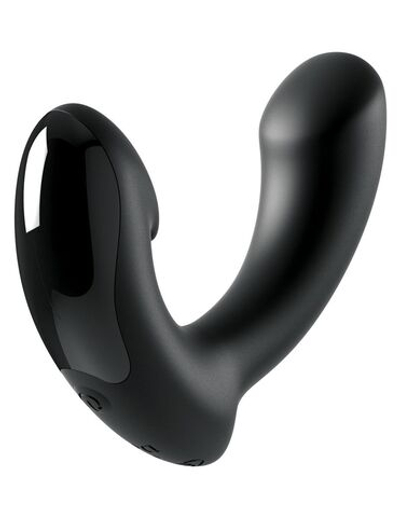 Черный вибромассажер простаты Ultimate Silicone P-Spot Massager (Цвет: черный)
