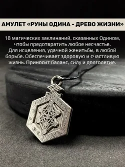 Кулон Руны Одина из стали, 30 мм