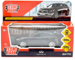 Модель ин. мет. "Infiniti QX70" 12см, открыв. двери, черный, коробка QX70-BK (Технопарк)