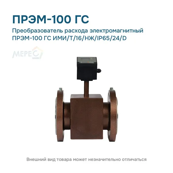 Преобразователь расхода электромагнитный ПРЭМ-100 ГС ИМИ/T/16/НЖ/IP65/24/D