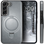 Business style чехол из кожи для SAMSUNG GALAXY S22 (не ULTRA/ FE/ PLUS!) с кольцом-подставкой и бархатной подкладкой