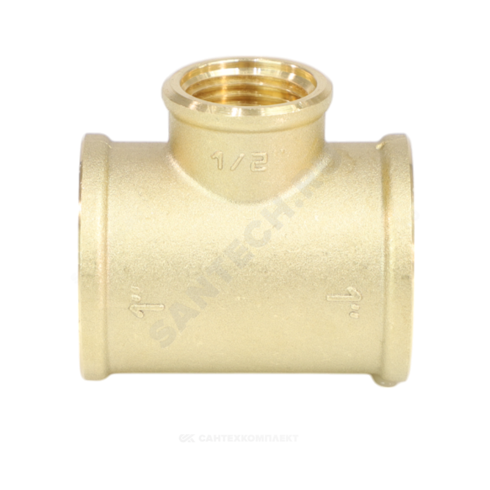 Тройник латунь переходной Ду 25х20х25 (1"х3/4"х1") ВР LD LD.65.523.25x20x25