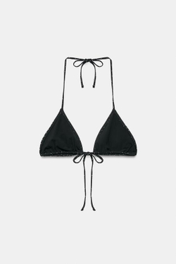 ZARA ТОП-БИКИНИ, КОРИЧНЕВЫЙ