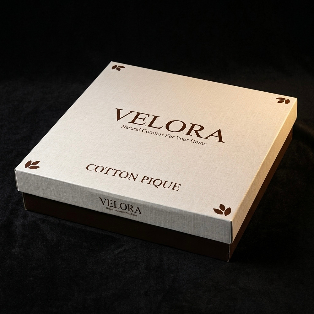 Velora Home Плед LUX Однотонный-2 бежевый цвет 200х230 100% Хлопок