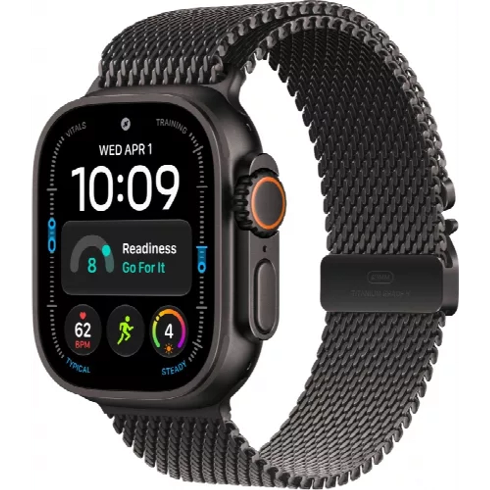 Смарт-часы Apple Watch Ultra 4 49 mm, Black Titanium case | ремешок Milanese Loop | Black, L