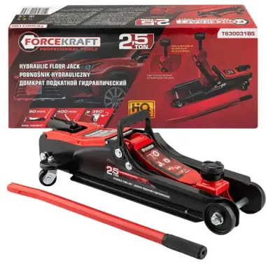 Домкрат подкатной гидравлический 2.5т. FORCEKRAFT FK-T830031BS