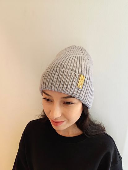 Шапка LuNa Св.серый hand made 100% меринос