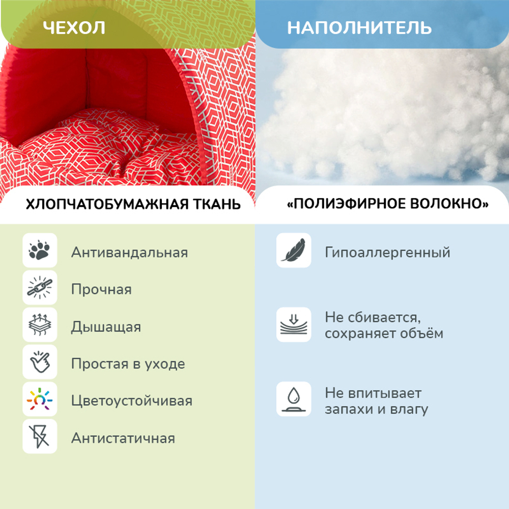 Дом ZOOEXPRESS "Геометрия" эстрада, коралловый