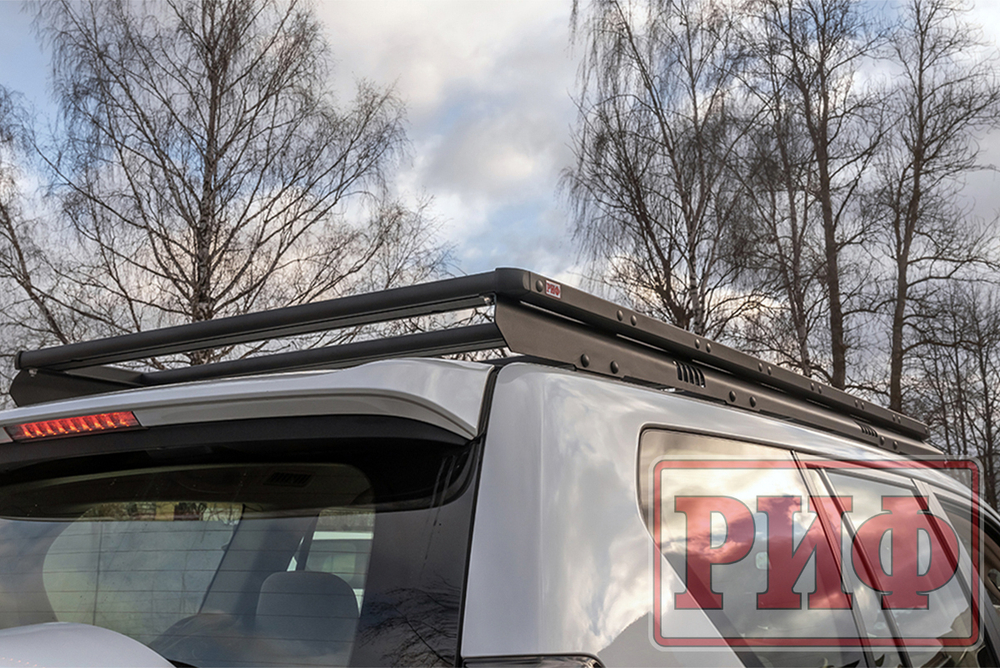 Багажник экспедиционный (платформа) алюминиевый 1150x2080 мм для Toyota Land Cruiser Prado 150 (с крепежом) РИФ