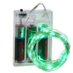 GAEM Электрогирлянда (60 зелёных LED, 1 реж свеч,серебр шнур, 1 W), L600 W0,1 H0,2 см, 3хAA)