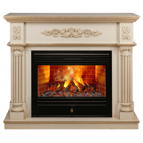 Каминокомплект Real Flame Silvia 26 WT-619G с очагом 3D Novara