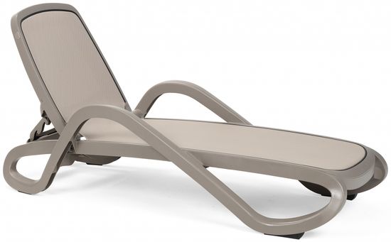 Шезлонг-лежак пластиковый Alfa цвет тортора