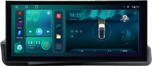 Магнитола для BMW 3-серии (E90) 2005-2012 (врезка по шаблону) - Kuberg монитор 12.3" в стиле LEXUS на Android 13, Быстрая, CarPlay, 4G SIM-слот
