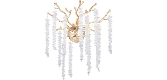 Настенный светильник (бра) 3*G9 FR1010WL-03G золото Mineral Crystal Freya