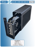 Внешняя видеокарта EGPu Wikingoo Q6 - 240W + MSI GeForce RTX 4060 8Gb. Thunderbolt 5.