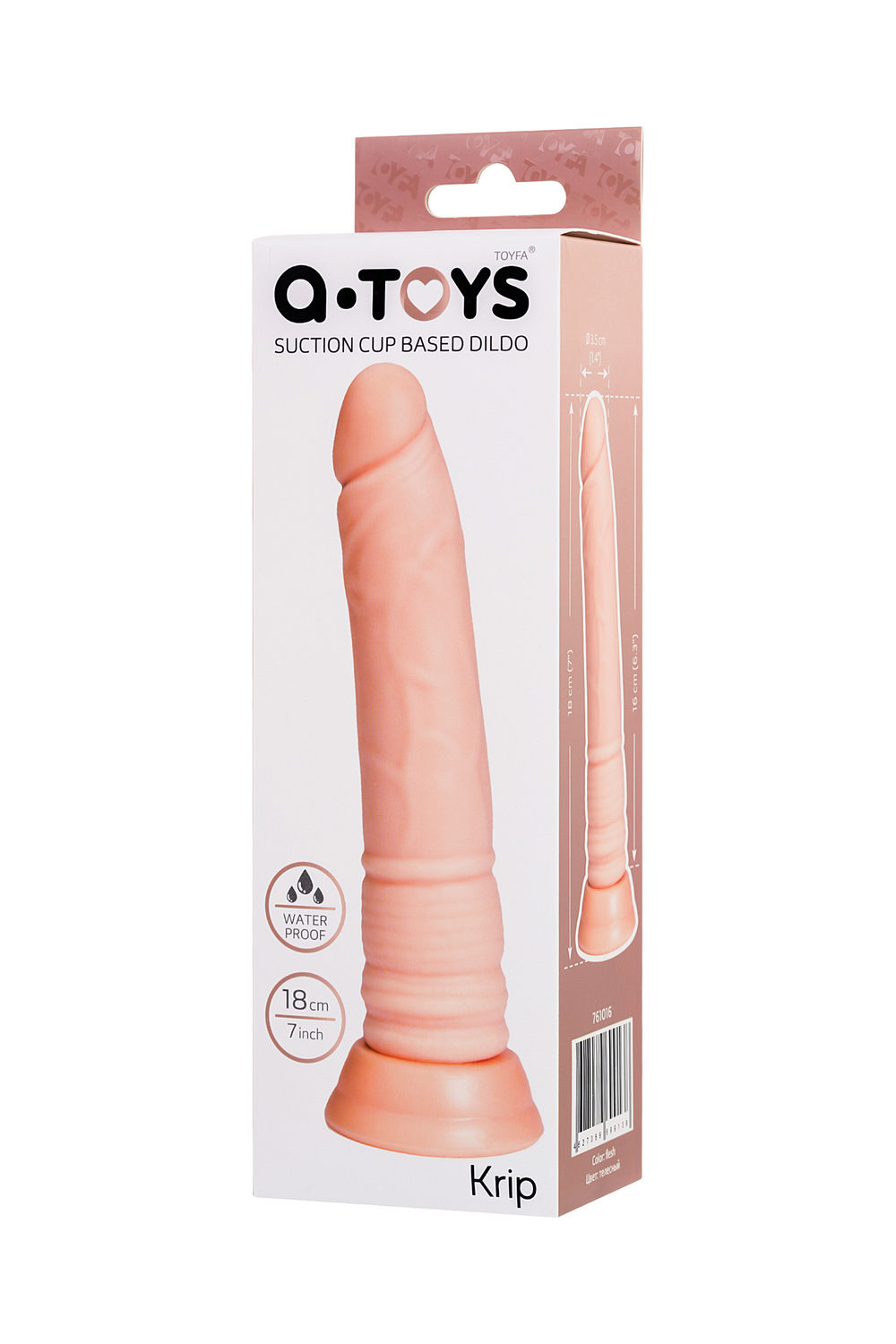Реалистичный фаллоимитатор TOYFA A-Toys, TPE, Телесный, 16 см