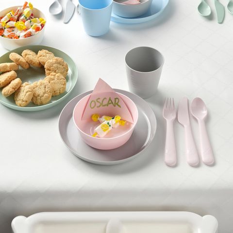 Набор детских мисок IKEA KALAS (КАЛАС), Пластик, Разноцветный, 6 шт
