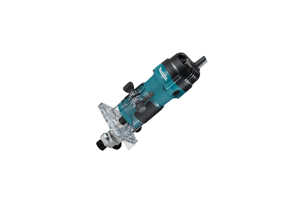 Кромочный фрезер Makita 530 Вт, 32000 об\мин, цанга 6 мм, плавный пуск, антирестарт,1.5 кг, кор. 3711