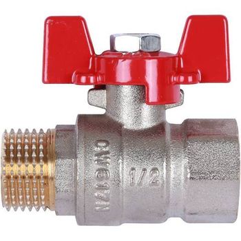 ROMMER Шаровой кран   1/2" ВН/НР, ручка бабочка