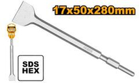 Зубило лопатка Hex 17x50х280 мм INGCO DBC0522802
