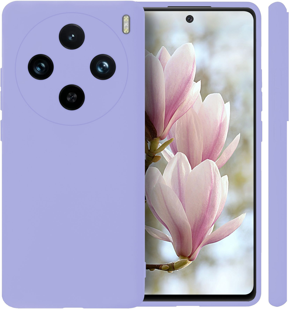Мягкий Soft Touch чехол из силикона для VIVO X100 PRO с бархатной подкладкой