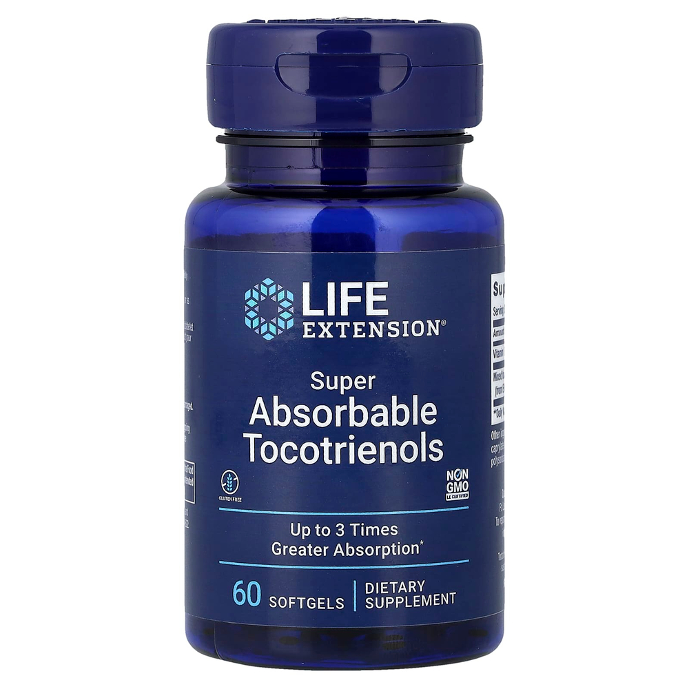 Life Extension, суперабсорбируемые токотриенолы, 60 капсул