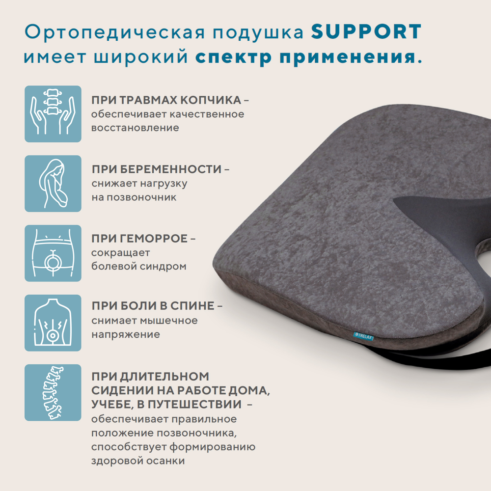 Подушка ортопедическая на сидение, арт. П18 SUPPORT