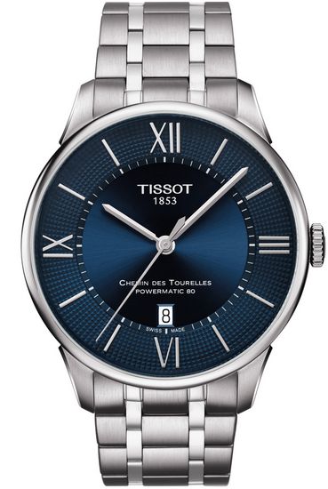 Мужские часы Tissot T099.407.11.048.00 Chemin des Tourelles Powermatic 80