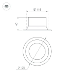 Светильник MS-BREEZE-BUILT-R125-16W Day4000 (BK, 85 deg, 230V) (Arlight, IP20 Металл, 5 лет)