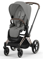 Коляска Cybex Priam IV Rosegold complete Cloud G Moon Black Plus Base G 3 в 1 Mirage Grey