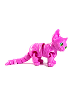 Подвижный шарнирный котёнок "Сфинкс", игрушка антистресс, розовый, 15.5см, 3Д печать